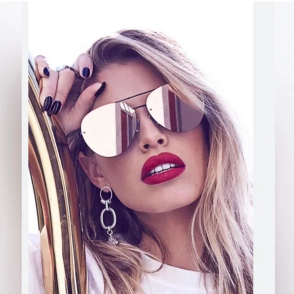 Quay Australia Cool Innit Black Pink Mirror Lenses